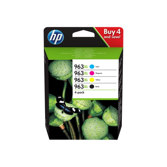 HP 963XL - pack de 4 - noir et 3 couleurs - cartouche d'encre originale  (3YP35AE) Pas Cher | Bureau Vallée
