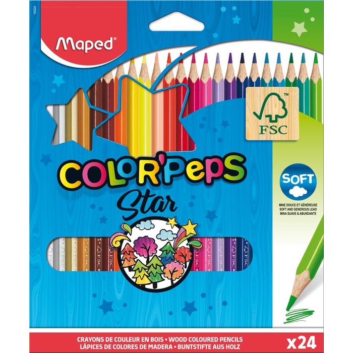 24 crayons de couleur effaçables Color'Peps Oops – Maped France