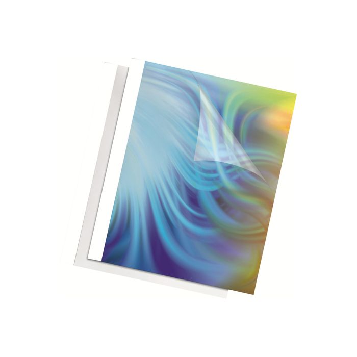 Fellowes - 100 couverture à reliures A4 (21 x 29,7 cm) - plastique 200  microns - transparent Pas Cher