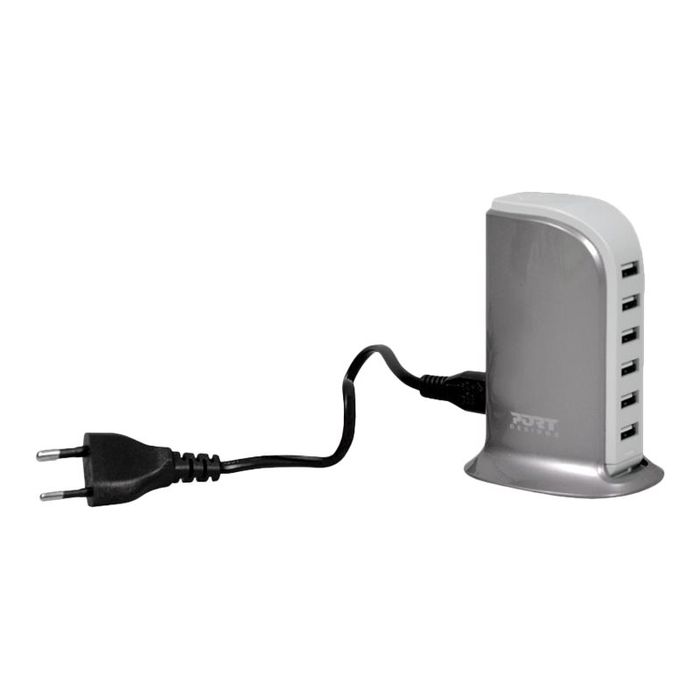 Chargeur secteur multi-USB 6 ports 40W 8A - CPC informatique