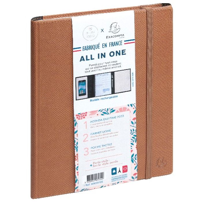 Recharge carnet pour Agenda All in One - 15 x 21 cm - Exacompta Pas Cher