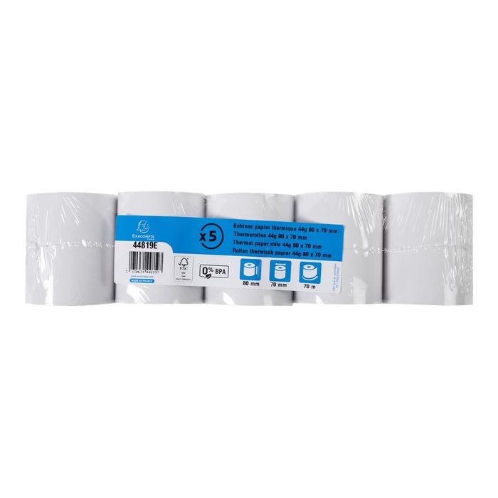 50 Rouleaux thermiques 80mm x 80m x 12mm – Bobine papier thermique