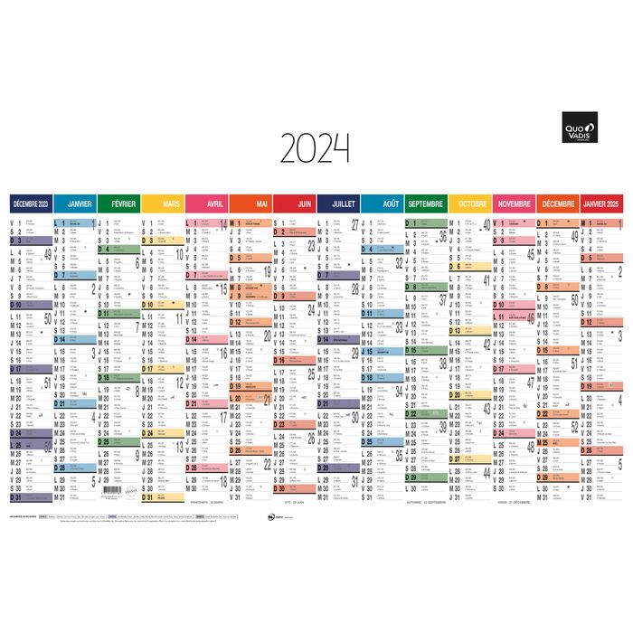 QUO VADIS Calendrier Décembre à Décembre 2024, format 13,5 x 18 cm