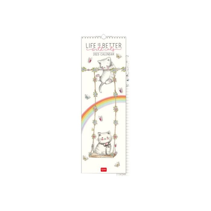 Legami - Calendrier mensuel 2024 - 30 x 29 cm - chats endormis Pas