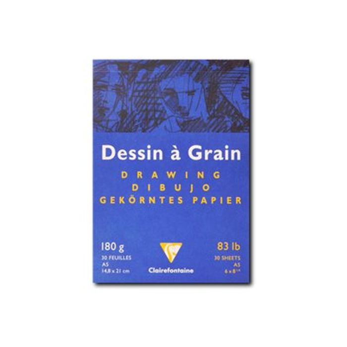 Clairefontaine Dessin à Grain - bloc à dessins - A5 - 30 feuilles Pas Cher  | Bureau Vallée