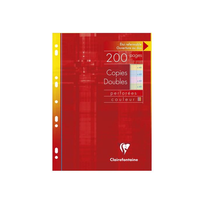 Clairefontaine - 200 copies doubles A4 - couleurs assorties