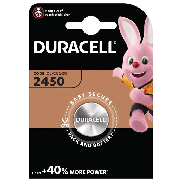 DURACELL CR2450 - 1 pile bouton - 3V Pas Cher