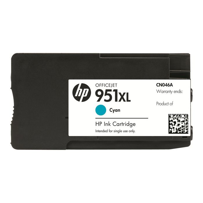 HP 951XL Cartouche d'encre cyan grande capacité authentique (CN046AE) pour HP  OfficeJet Pro 251dw/276dw/