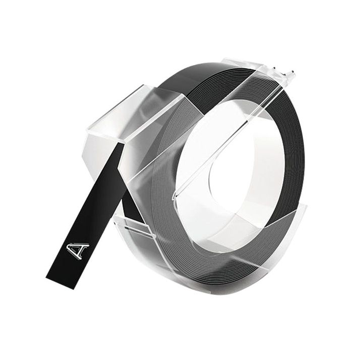 5 x Ruban D'étiquettes de Gaufrage Compatible avec Dymo 9 mm x 3 m Ruban  Noir pour Fabricant D'étiquettes Fonctionne avec Les Étiqueteuses de  Gaufrage Dymo Omega/Junior/Motex : : Fournitures de bureau