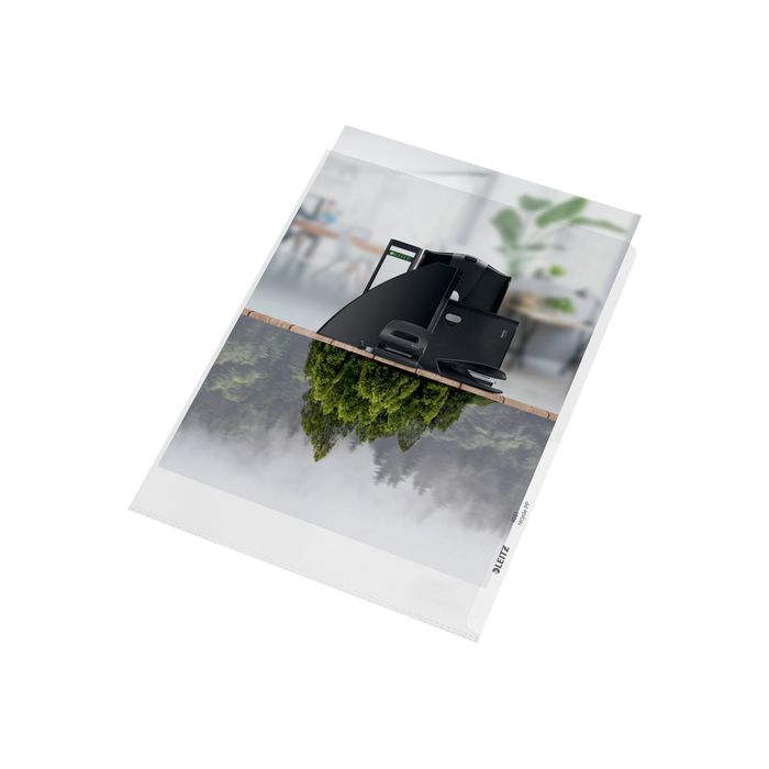 Leitz Re:cycle - pochette coin - pour A4 - capacité : 40 feuilles -  transparent (pack de 100) Pas Cher