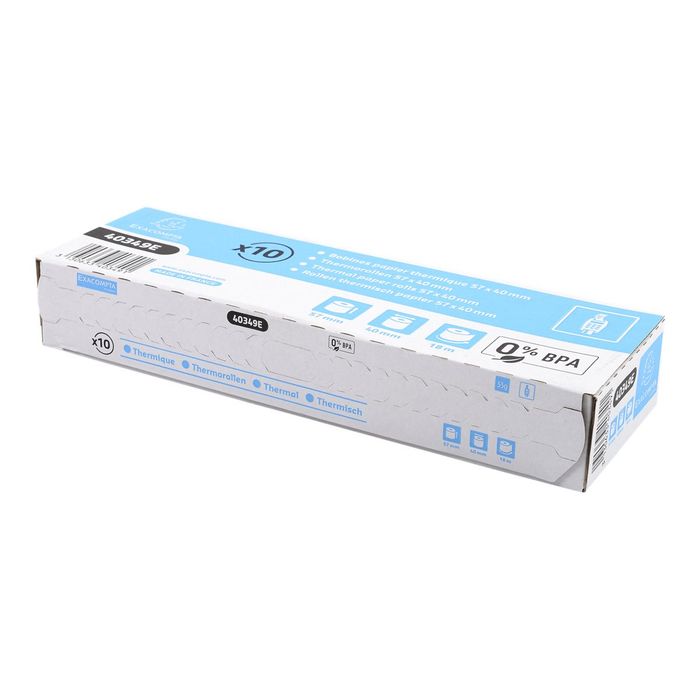 Bobine rouleau papier thermique pour imprimante TPE et caisse enregistreuse  57x40mm 10 unités - Autres accessoires de bureau à la Fnac