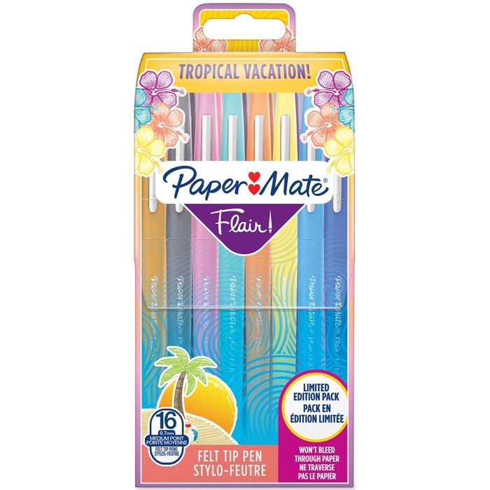 Paper Mate Flair Pastel - Pack de 12 feutres fins - pointe moyenne