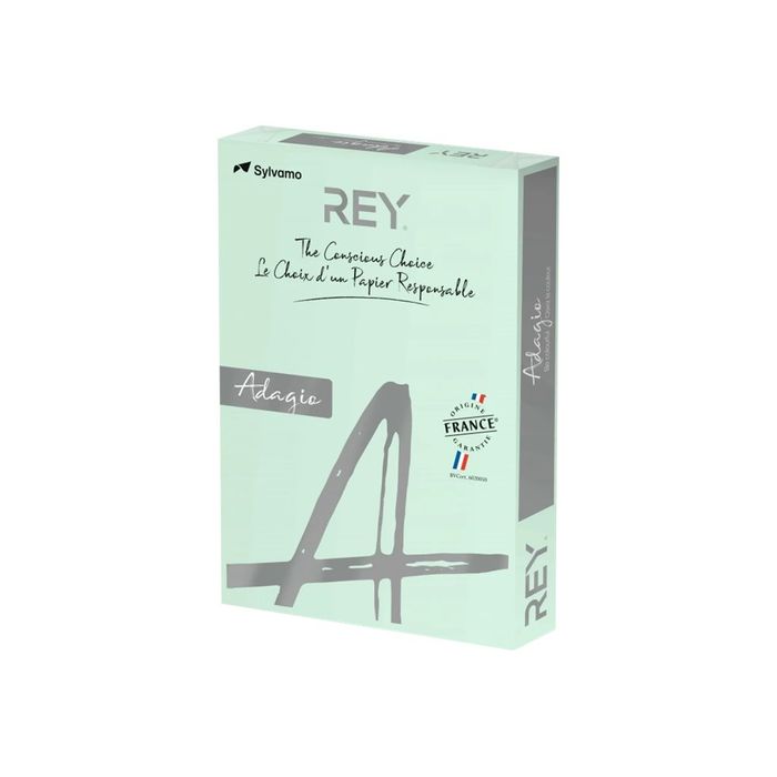 3368220089463-Rey Adagio - Papier couleur - A3 (297 x 420 mm) - 80 g/m² - Ramette de 500 feuilles - vert-Angle droit-0