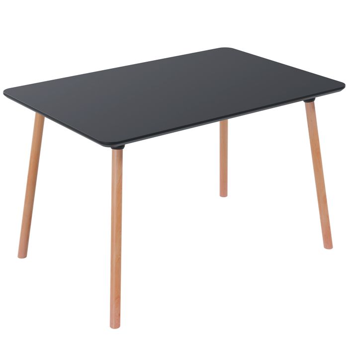 3660141226645-Table de restauration rectangulaire PALOMBA - L120 x P80 x H75 cm - pieds hêtre - plateau noir--0