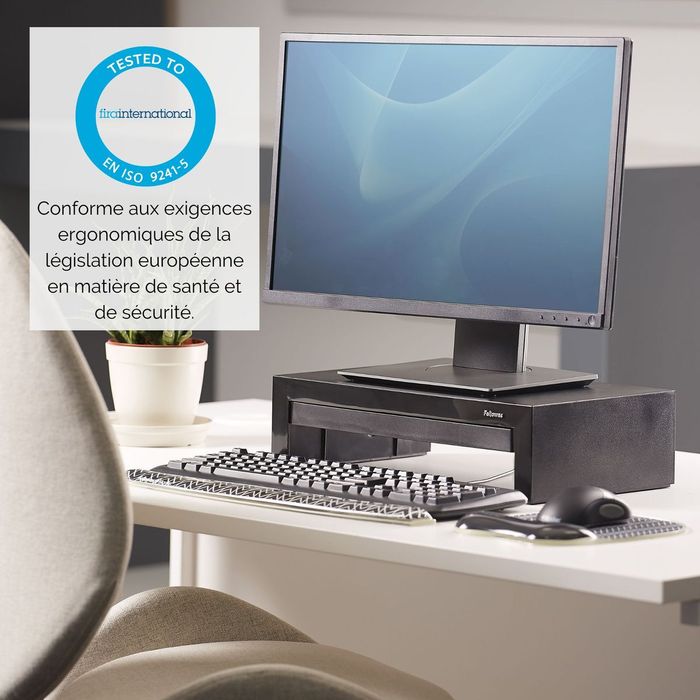 Support bureau pour écran d'ordinateur à tiroir Office Suites