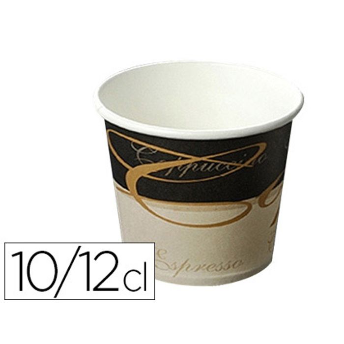 Coldis - 100 Gobelets café décorés - 10/12 cl - jetables Pas Cher
