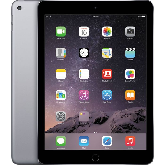 Apple iPad Air 2 - tablette reconditionnée grade B - 16 Go - 9,7 - Wifi -  gris sidéral - coque noir Pas Cher