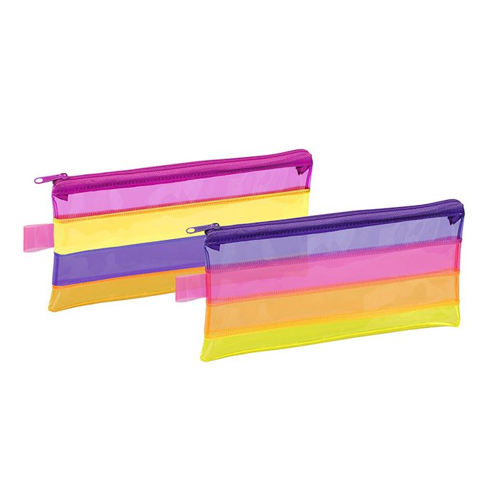 Trousse transparente en PVC - 4 couleurs disponibles - personnalisable