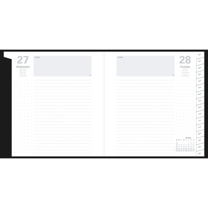 Agenda de bureau 15x21cm, 160 pages papier blanc Sorella QUO VADIS : l' agenda coloris aléatoire à Prix Carrefour