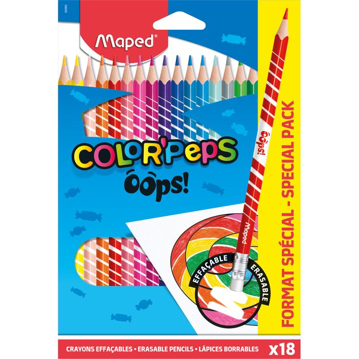 Boite de 18 crayons de couleur MAPED Color'Peps - Coloriage et