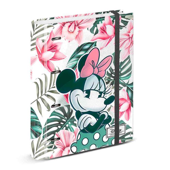 Minnie Mouse Paradise - Classeur à anneaux avec 50 feuilles et 6  intercalaires - A4 - rose Pas Cher