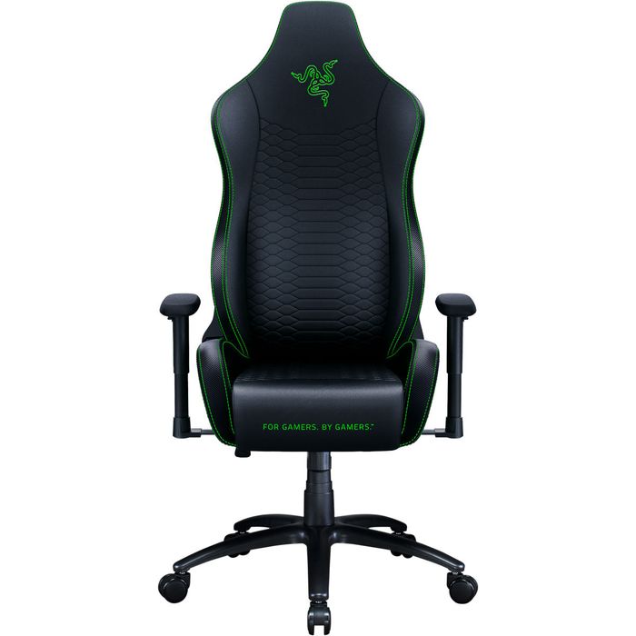 Chaise de bureau GAMING, revêtement synthétique noir et vert