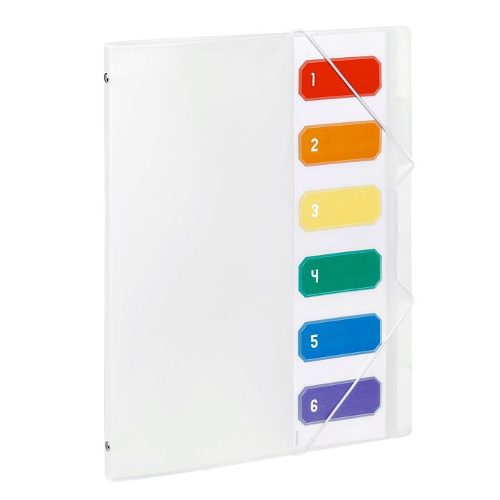 Trieur document a4 avec 6 compartiments rainbow pastel Viquel