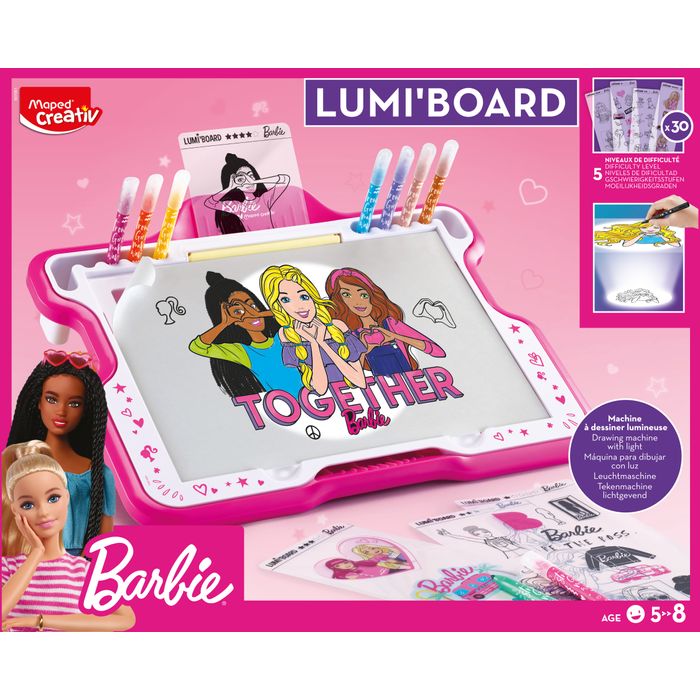 Maped Lumi'Board - Table de dessin rétroéclairante Barbie Pas Cher