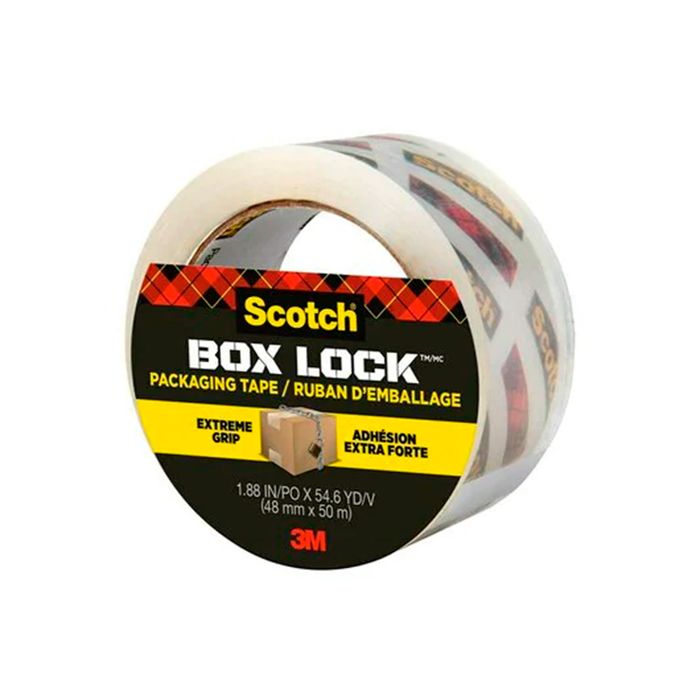 Scotch Box Lock - Ruban adhésif d'emballage sur dévidoir - 48 mm x 50 m -  transparent