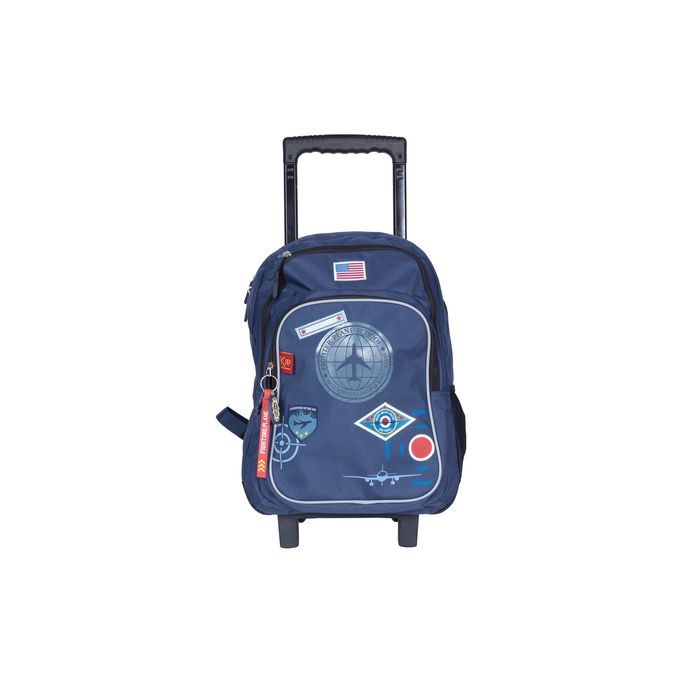 Dermata Trolley à dos à 2 roulettes 47 cm, compartiment pour ordinateur portable blau | sur