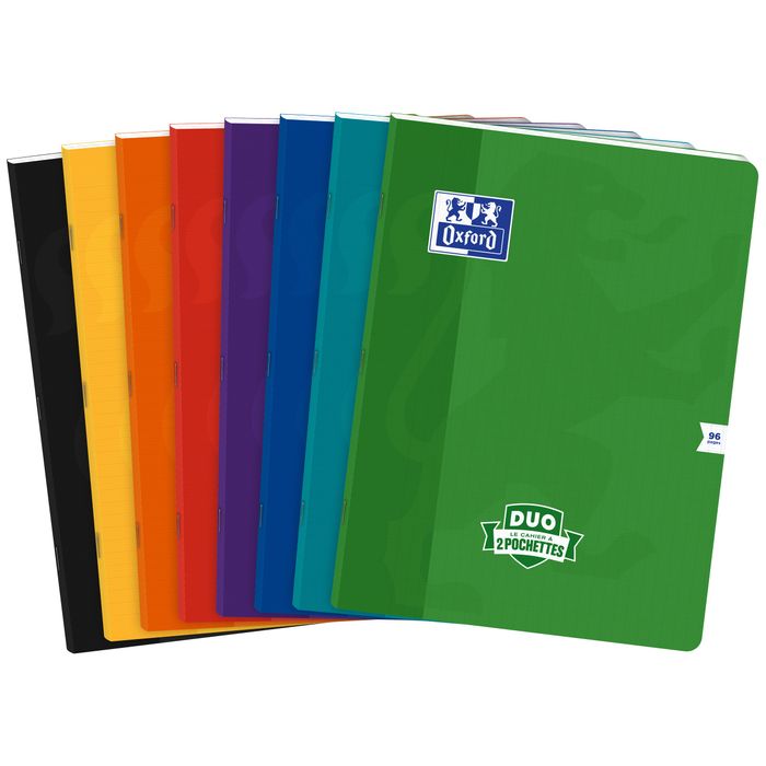 Oxford Duo - Cahier polypro 24 x 32 cm - 96 pages - grands carreaux ...
