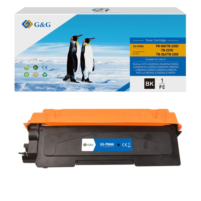 5 Toners Compatibles Brother TN2320 - Pour Imprimantes MFC-L2700DW/L2740DW/L2720DW, Neufs