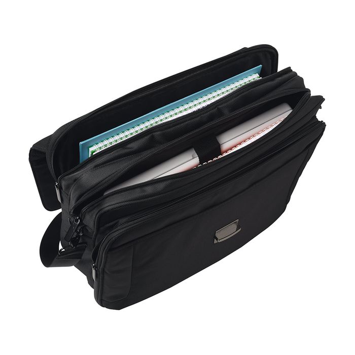 Oberthur Oklahoma Cartable souple 3 soufflets noir 42 x 13 x