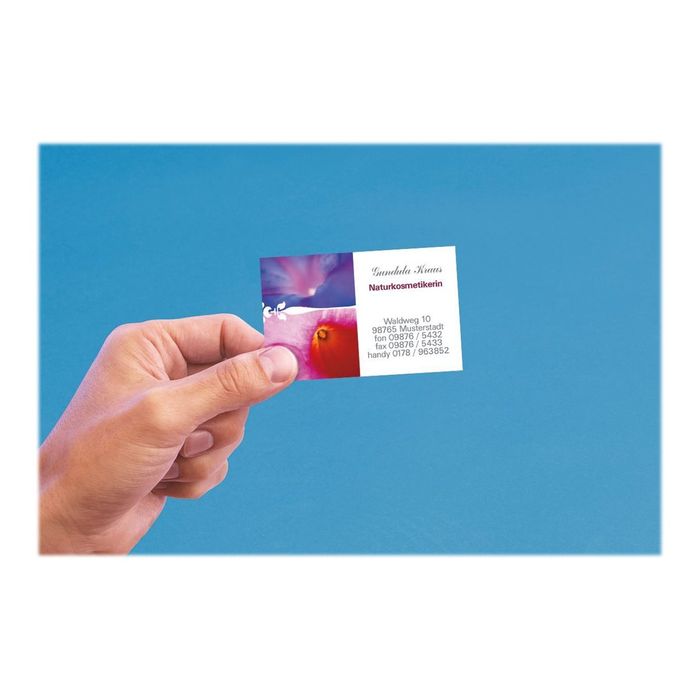 Carte de visite Avery Quick and Clean format 85 x 54 mm blanche