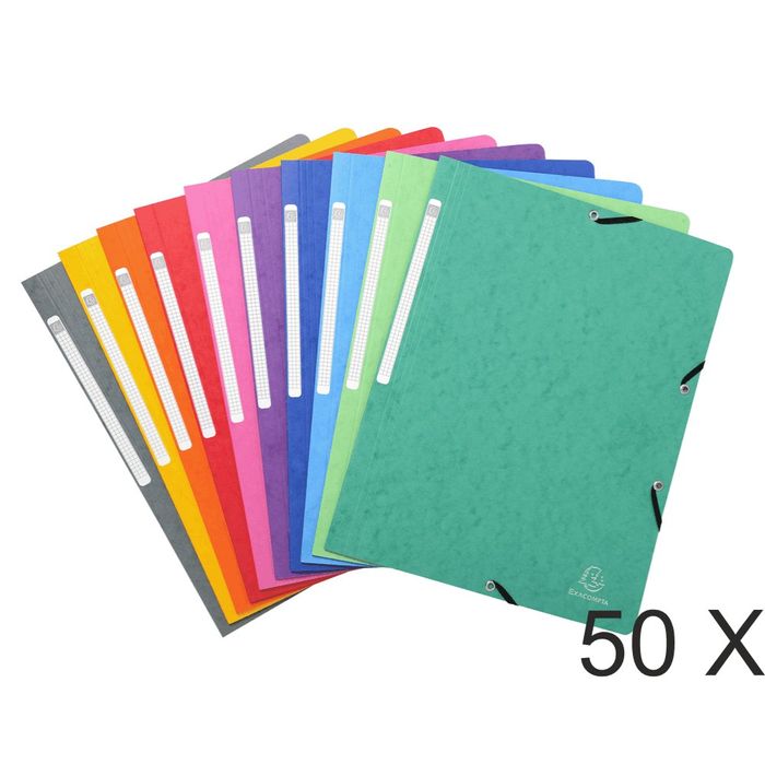 Viquel - 50 Pochettes perforées - A4 - 7/100 - couleurs assorties Pas Cher