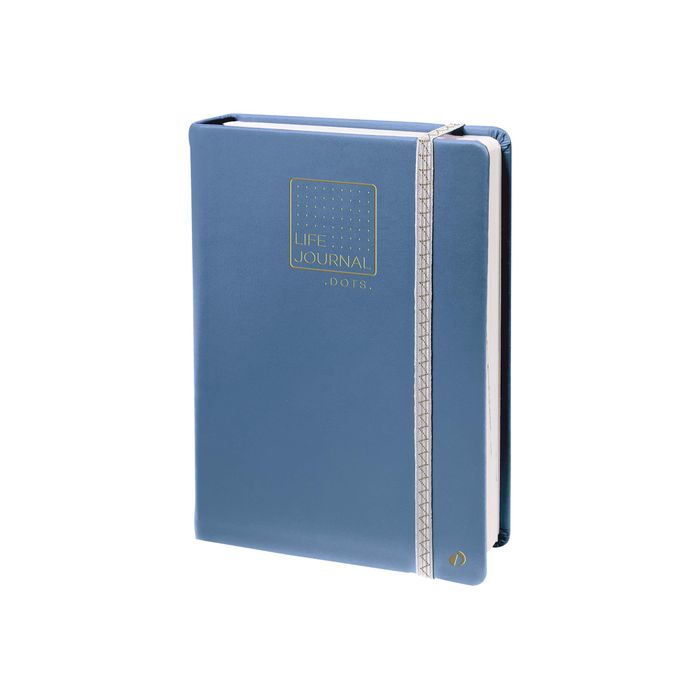 Quo Vadis Life Journal - Carnet de notes 15 x 21 cm - pointillés - bleu  gris Pas Cher