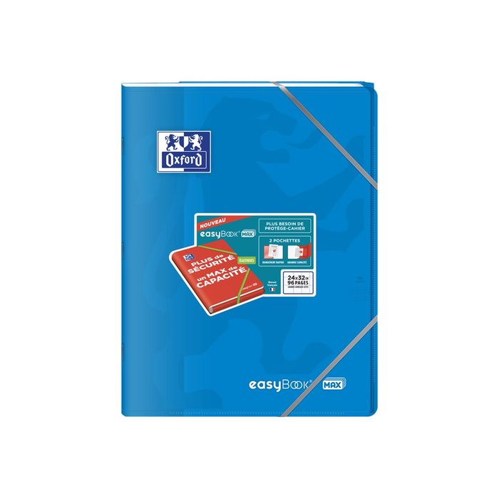 Oxford EasyBook - Cahier polypro 24 x 32 cm - 96 pages - grands carreaux  (Seyes) - disponible dans différentes couleurs