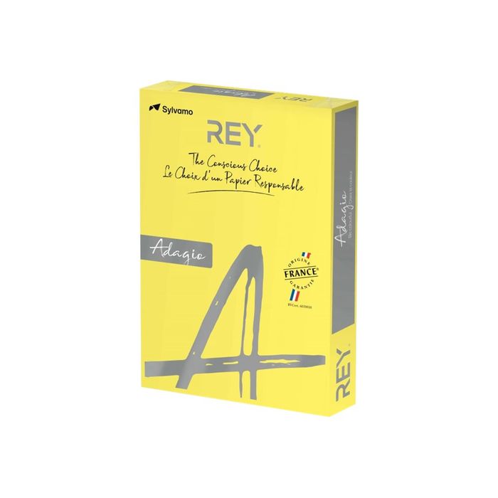 8421938301427-Rey Adagio - Papier couleur - A3 (297 x 420 mm) - 80 g/m² - Ramette de 500 feuilles - jaune-Angle droit-0