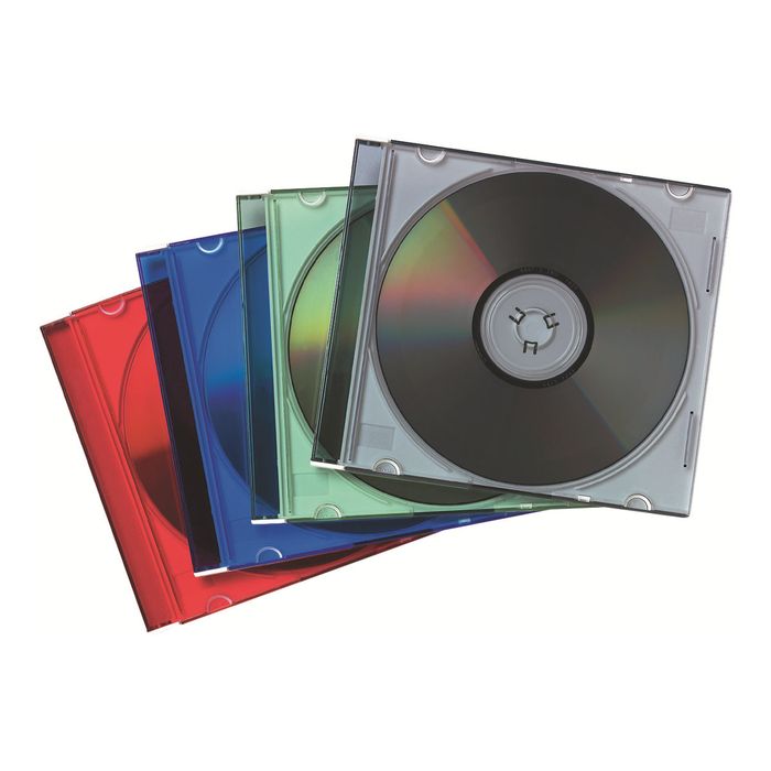 BOITIER CD SLIM CASE COULEUR ASSORTI - boîte de 25