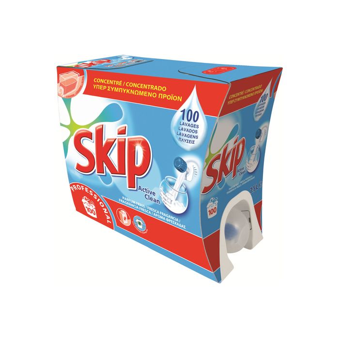 Stock Bureau - SKIP Bidon de 5 Litres Lessive liquide Acive Clean 70 lavages