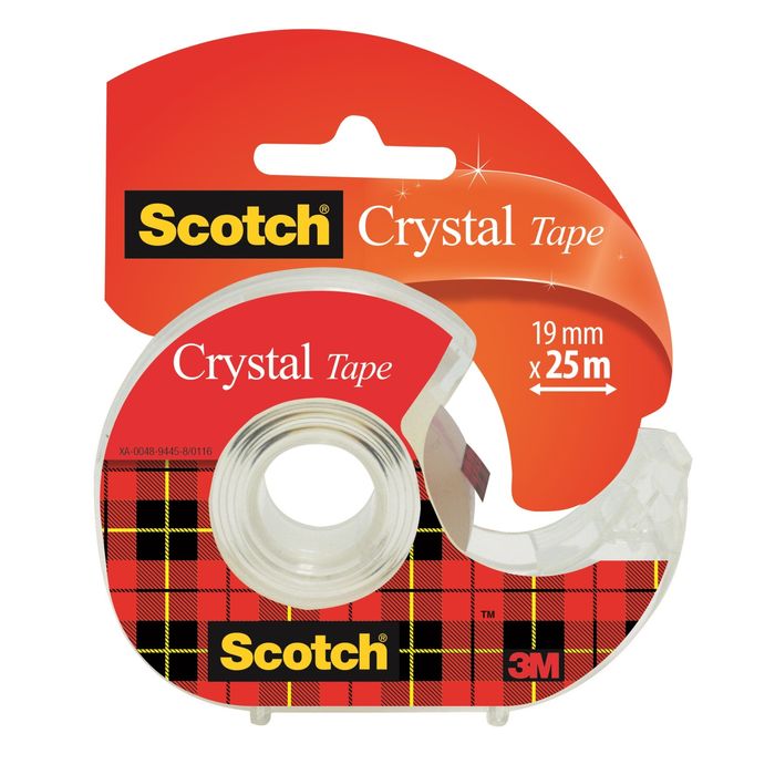 Scotch Crystal - Ruban adhésif - 19 mm x 25 m - transparent