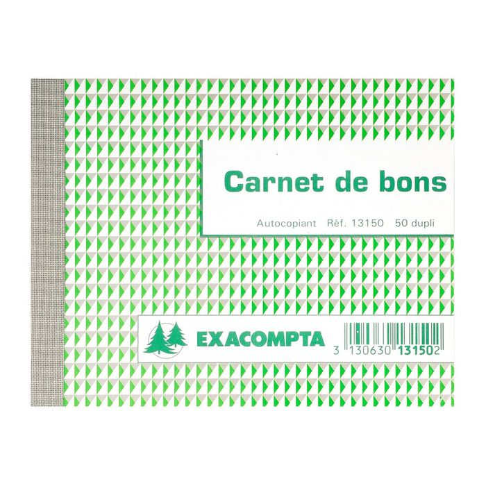 Exacompta - Manifold Carnet Bon pour - 50 dupli - 10,5 x 13,5 cm