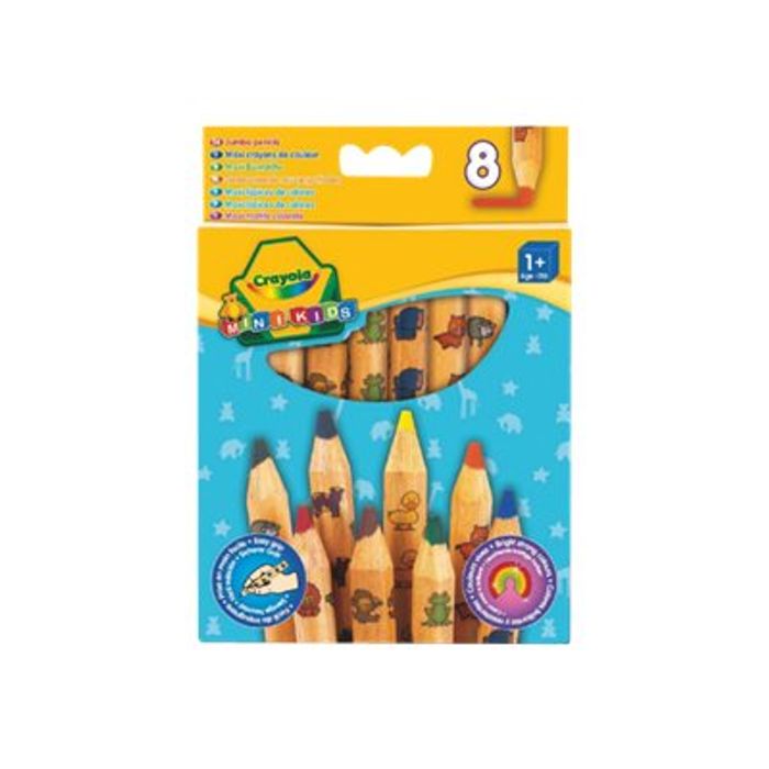 CRAYOLA - 8 Maxi Crayons de Couleur - Loisir créatif - Mini Kids - à  partir de 1 Ans - Jeu de Dessin et coloriage 52335 Couleurs Assortis