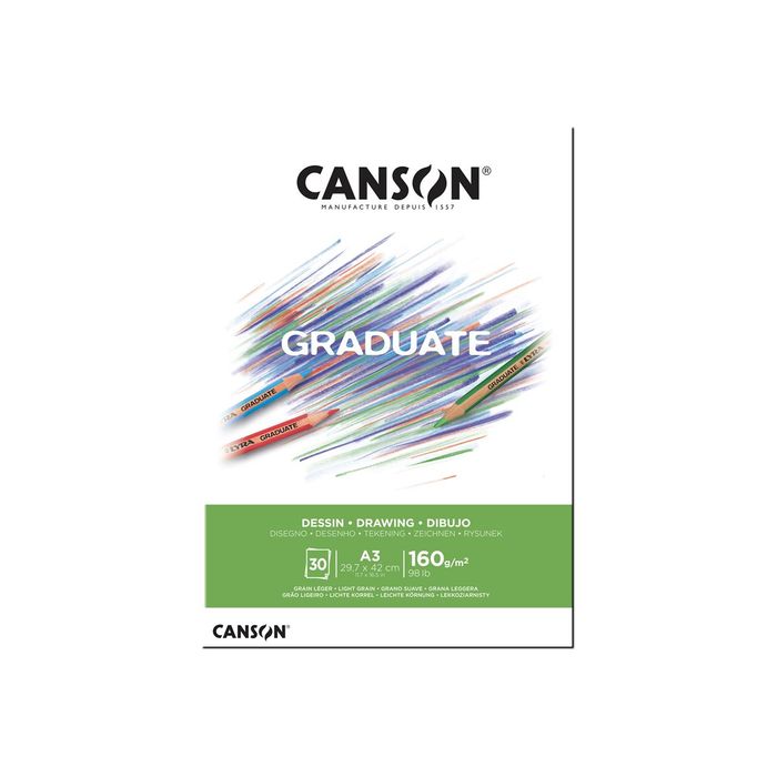 CANSON Bloc de 50 feuilles de papier dessin XL DESSIN 10 160g grand format  A4