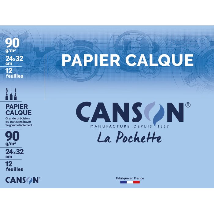 Papier Canson pour dessin - 12 feuilles - Ramettes de papiers - 10