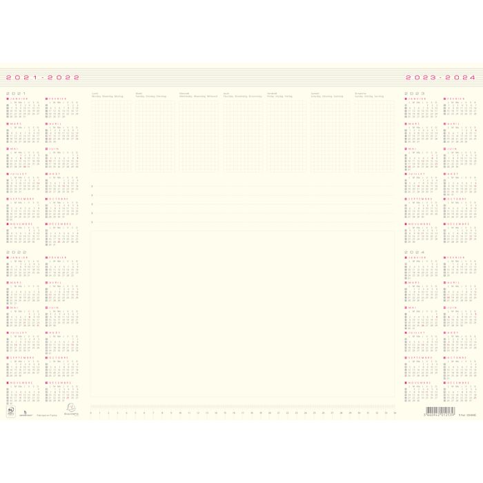 Exacompta - Calendrier mensuel en papier - 19 x 41 cm Pas Cher