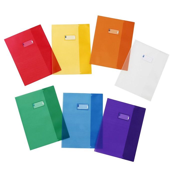 Protège-cahier Transparent Incolore A4 21x29,7 avec rabats pochettes