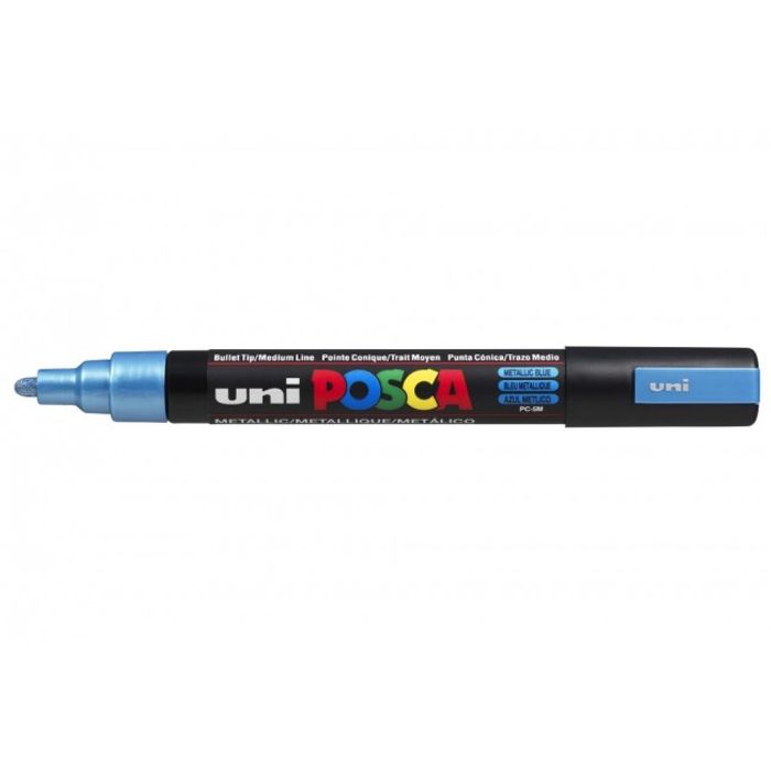 Bleu - Marqueurs de peinture Uni Posca, stylos à pointe moyenne