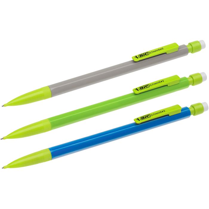 Porte-Mines BIC Matic ECOlutions 0.7mm HB - Lot De 10, Matériaux Recyclés, Fabriqué En France