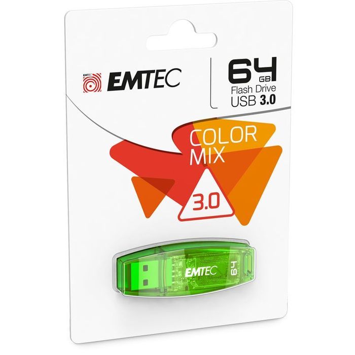 Emtec C410 Color Mix - Clé USB - 64 Go - USB 3.0 Pas Cher | Bureau Vallée